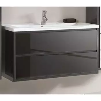 Тумба с раковиной Акватон Римини 100 черная