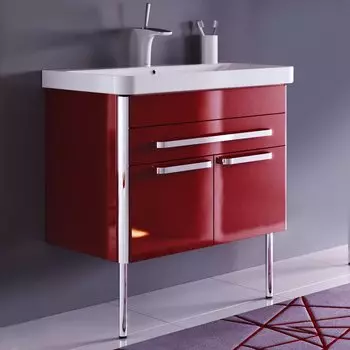 Тумба с раковиной Alavann Ларго 80 темный кармин