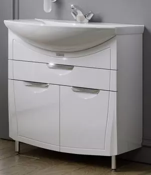 Тумба с раковиной Alavann Monaco 80 белая