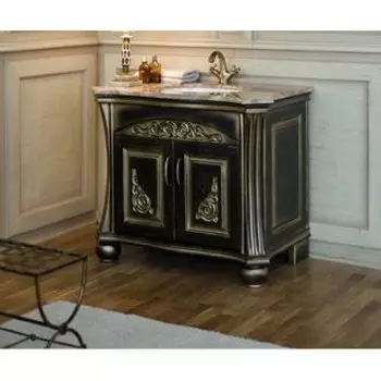 Тумба с раковиной Аллигатор Классик 90E, черный