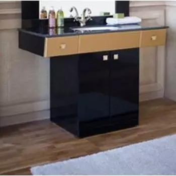 Тумба с раковиной Аллигатор Квадро B 120, черный