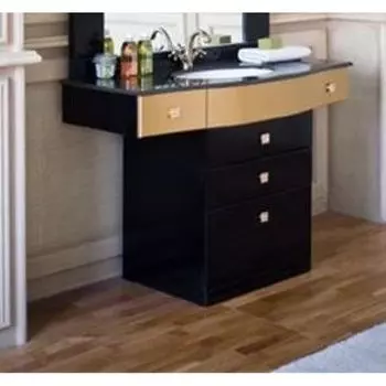 Тумба с раковиной Аллигатор Квадро C 120, черный