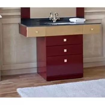 Тумба с раковиной Аллигатор Квадро D 120, коричневый