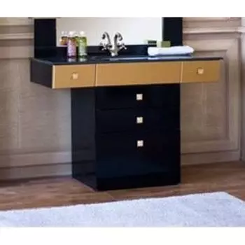 Тумба с раковиной Аллигатор Квадро D 120, черный