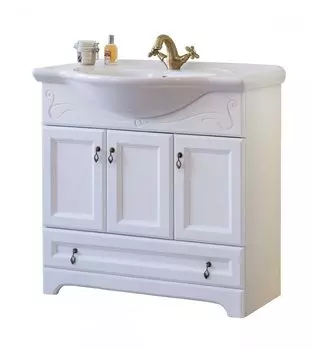 Тумба с раковиной Аллигатор Милана 10 85, белый