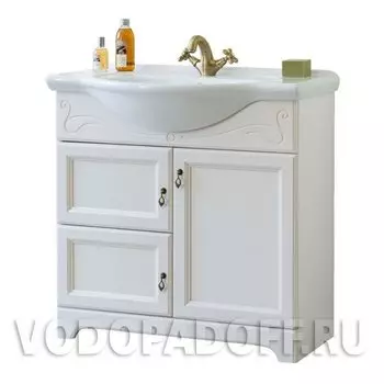 Тумба с раковиной Аллигатор Милана 2 65, белый