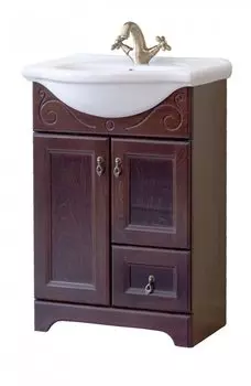 Тумба с раковиной Аллигатор Милана 3 55, орех