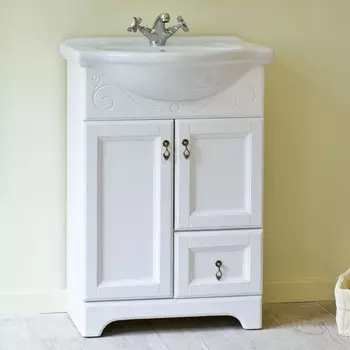 Тумба с раковиной Аллигатор Милана 3 60, белый