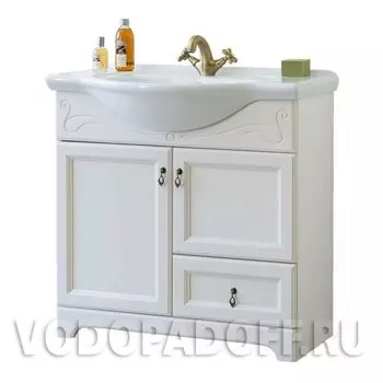 Тумба с раковиной Аллигатор Милана 3 75, белый