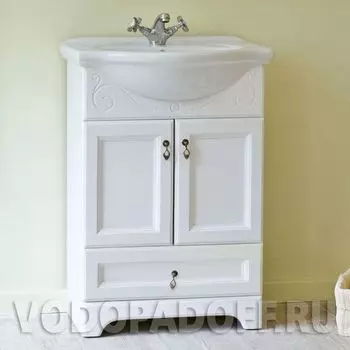 Тумба с раковиной Аллигатор Милана 5 60, белый