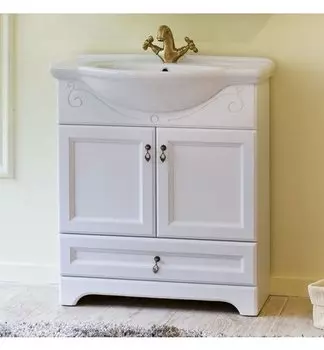 Тумба с раковиной Аллигатор Милана 5 75, белый