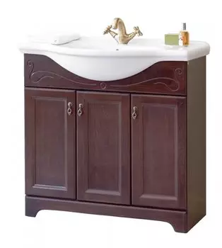 Тумба с раковиной Аллигатор Милана 7 85, орех