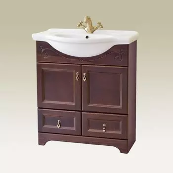 Тумба с раковиной Аллигатор Милана 9 65, орех