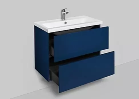 Тумба с раковиной Am.Pm Gem 60 с 2 ящиками, синий