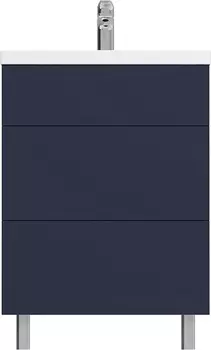 Тумба с раковиной Am.Pm Gem 75 напольная с 2 ящиками, синий