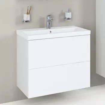 Тумба с раковиной Am.Pm Gem 75 с 2 ящиками, белый