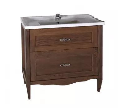 Тумба с раковиной ASB-Woodline Римини Nuovo 80 антикварный орех