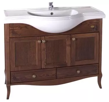 Тумба с раковиной ASB-Woodline Салерно 105 массив ясеня