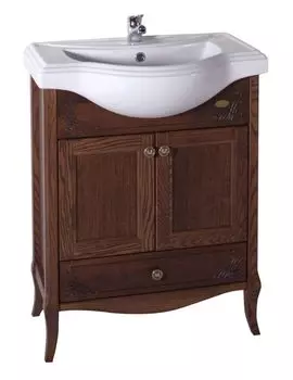 Тумба с раковиной ASB-Woodline Салерно 65 орех антикварный