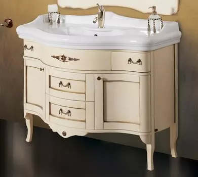 Тумба с раковиной Bagno Piu Palladio 110 Венецианская патина с золотом