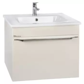 Тумба с раковиной Bellezza Альдо 60 бежевая, 1 ящик