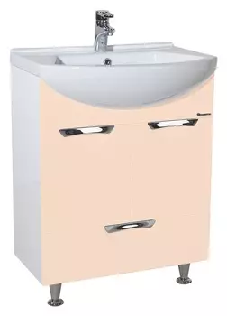 Тумба с раковиной Bellezza Альфа 55 с нижним ящиком, бежевый