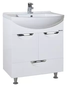 Тумба с раковиной Bellezza Альфа 55 с нижним ящиком, белый