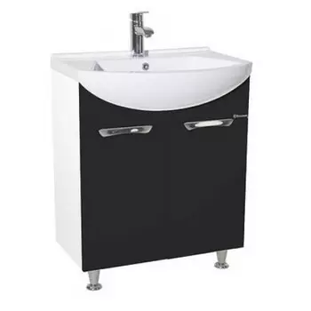 Тумба с раковиной Bellezza Альфа 65, черный