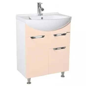Тумба с раковиной Bellezza Альфа 65 с ящиком, бежевый
