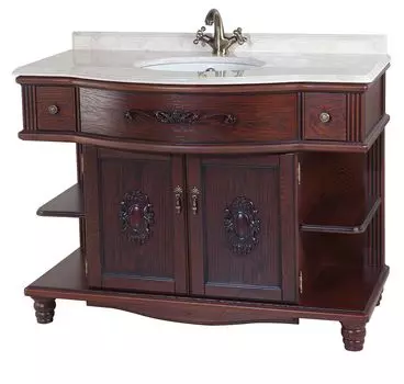 Тумба с раковиной Bellezza Аврора 115, коричневый