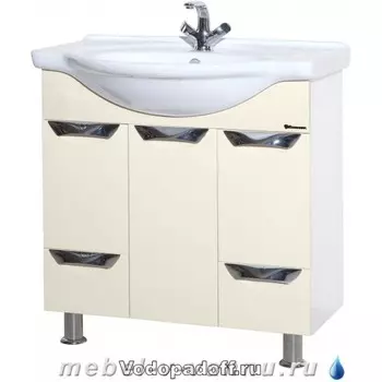 Тумба с раковиной Bellezza Белла 75 Люкс, бежевый