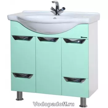 Тумба с раковиной Bellezza Белла 75 Люкс, салатовый