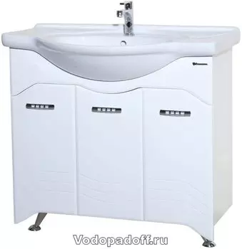 Тумба с раковиной Bellezza Дрея 85 с бельевой корзиной