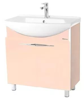 Тумба с раковиной Bellezza Глория Гласс 75, бежевый