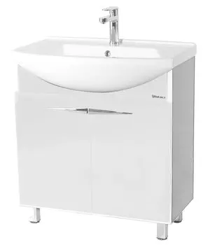 Тумба с раковиной Bellezza Глория Гласс 75, белый