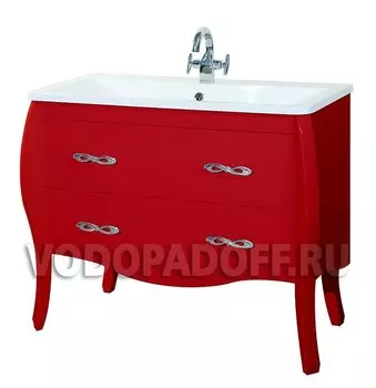Тумба с раковиной Bellezza Грация 80, красный
