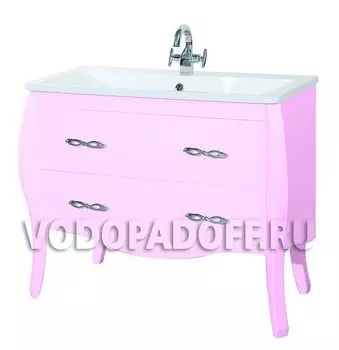 Тумба с раковиной Bellezza Грация 80, розовый