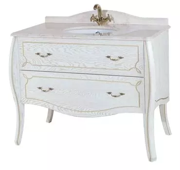 Тумба с раковиной Bellezza Грация Люкс 110, белый