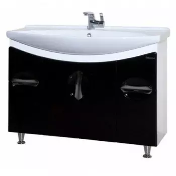 Тумба с раковиной Bellezza Лагуна 105, черный