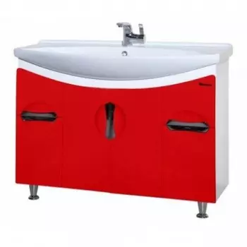 Тумба с раковиной Bellezza Лагуна 105, красный