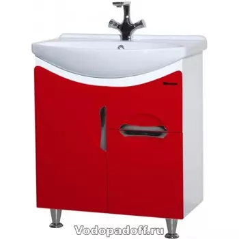 Тумба с раковиной Bellezza Лагуна 65, красный