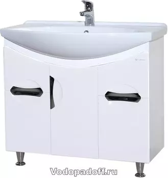 Тумба с раковиной Bellezza Лагуна 85, белый