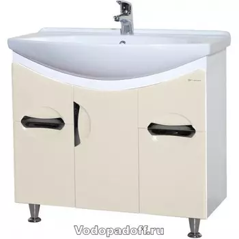 Тумба с раковиной Bellezza Лагуна 85, бежевый