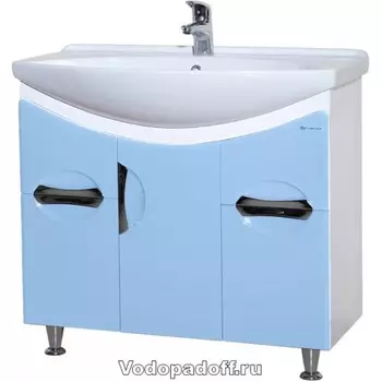 Тумба с раковиной Bellezza Лагуна 85, голубой
