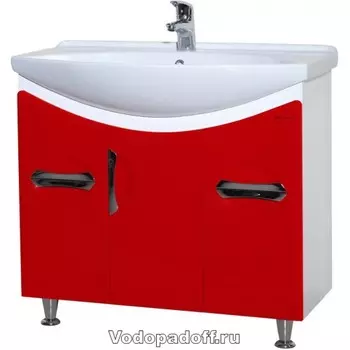 Тумба с раковиной Bellezza Лагуна 85, красный
