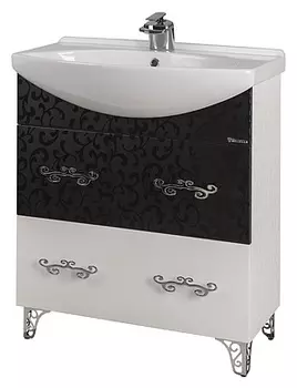 Тумба с раковиной Bellezza Маргарита 65, черный