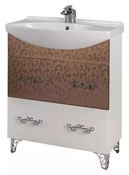 Тумба с раковиной Bellezza Маргарита 65, коричневый