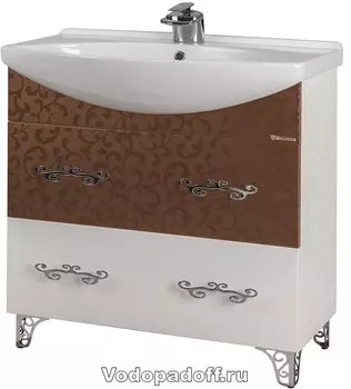 Тумба с раковиной Bellezza Маргарита 75, коричневый