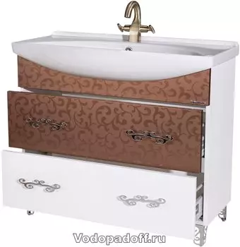 Тумба с раковиной Bellezza Маргарита 85, коричневый