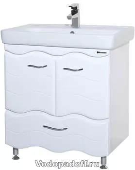 Тумба с раковиной Bellezza Мари 80 с нижним ящиком, белый